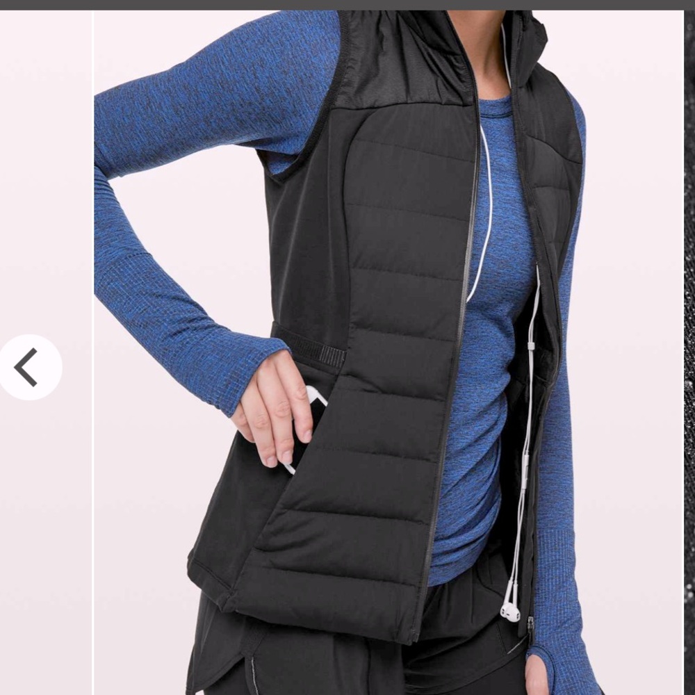 Lululemon Down For it All vest rip tag attached size 12